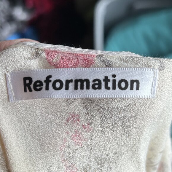 Reformation Slip Dress Floral L Strappy L Midi - Picture 9 of 9